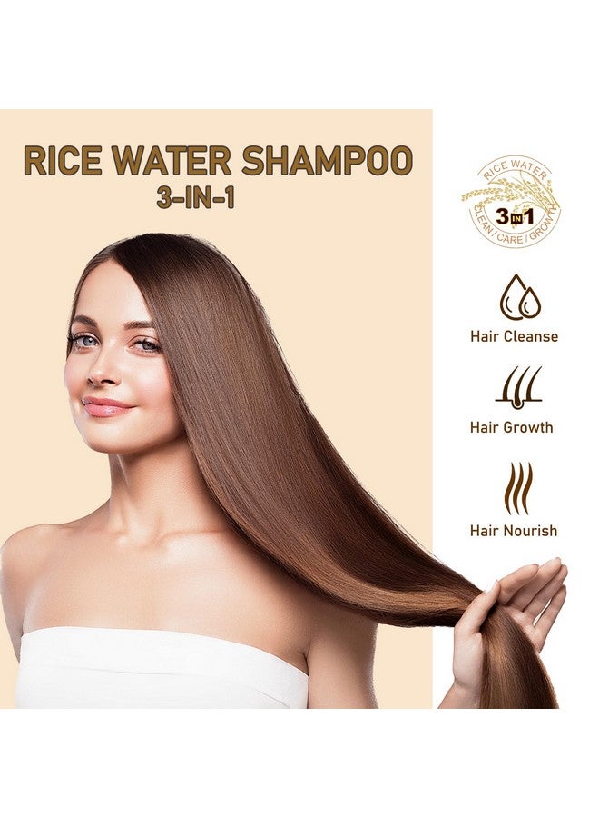 Rice Water Shampoo For Hair Growth Hair Growth Shampoo Hair Loss Shampoo For Women And Men Biotin Shampoo With Rosemary For Hair Loss And Thinning Hair Rice Shampoo For All Hair Types