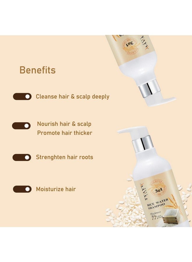 Rice Water Shampoo For Hair Growth Hair Growth Shampoo Hair Loss Shampoo For Women And Men Biotin Shampoo With Rosemary For Hair Loss And Thinning Hair Rice Shampoo For All Hair Types