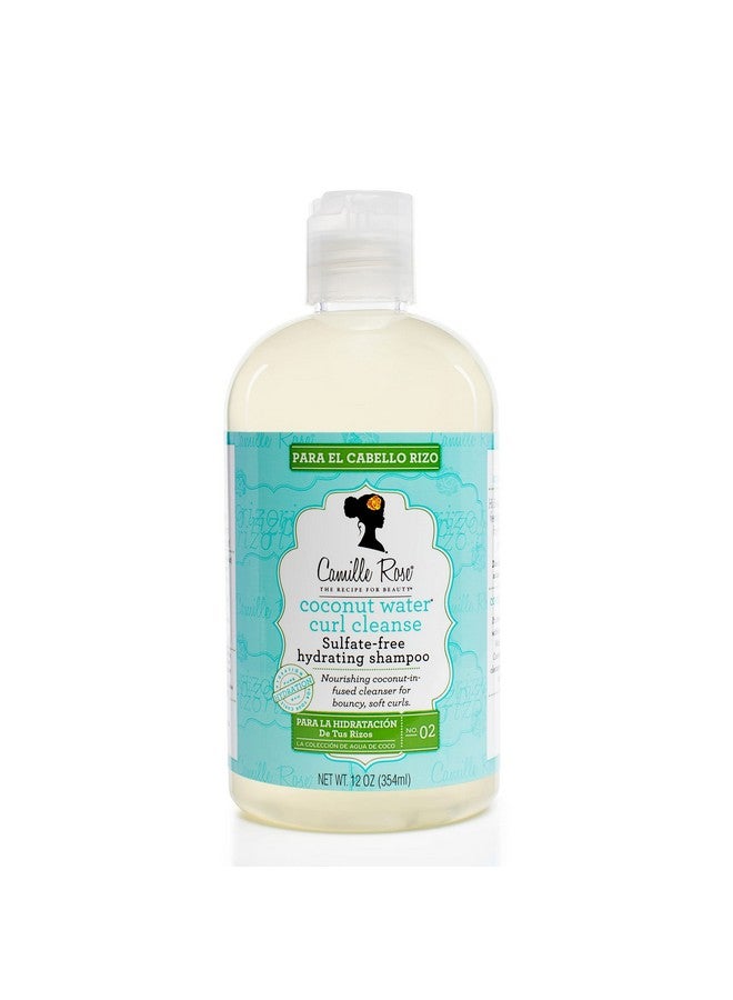 Coconut Water Curl Cleanse Sulfate Free Hydrating Shampoo With Coconut Castor And Rosemary Oils For Soft Bouncy Curls 12 Oz