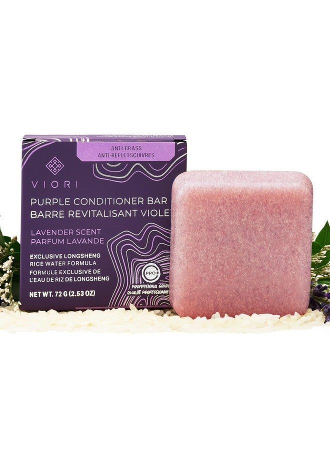 Purple Conditioner Bar Handcrafted With Longsheng Rice Water & Natural Ingredients Hair Toner For Blonde Hair Neutralizes Brassy Tones In Blonde Hair