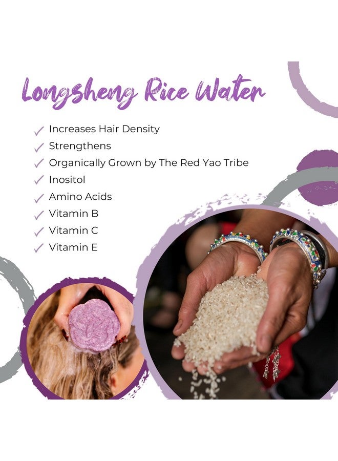 Purple Conditioner Bar Handcrafted With Longsheng Rice Water & Natural Ingredients Hair Toner For Blonde Hair Neutralizes Brassy Tones In Blonde Hair