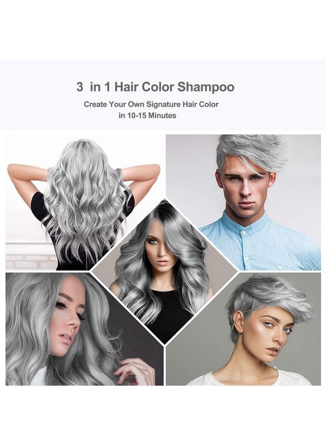 Instant Silver Gray Hair Color Shampoohair Dye Shampoo 3 In 1 For Women Menlong Lasting Silver Hair Shampooshampoo Hair Dye Colors In Minutessilver Hair Color Easy To Use