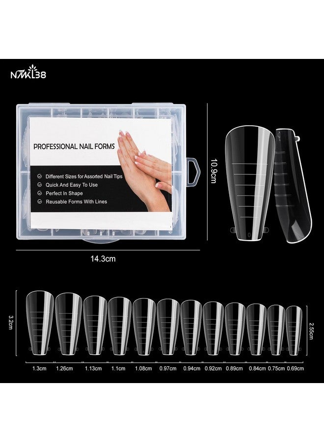 120Pcs Dual Forms Full Cover Nail Tips Upper Arched Extension Mold (Mold E)