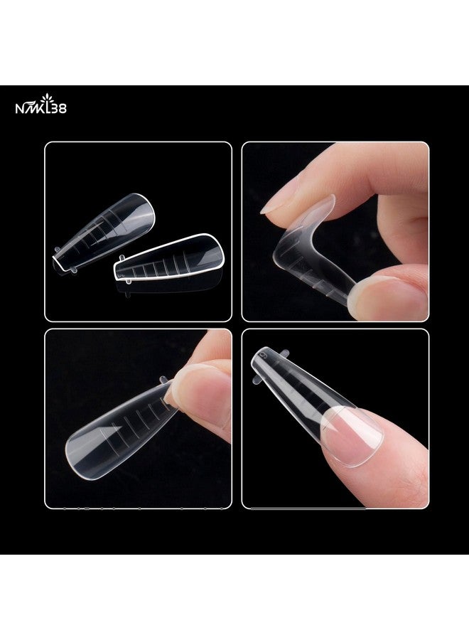 120Pcs Dual Forms Full Cover Nail Tips Upper Arched Extension Mold (Mold E)