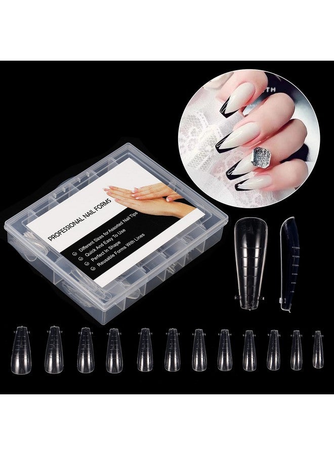 120Pcs Dual Forms Full Cover Nail Tips Upper Arched Extension Mold (Mold E)