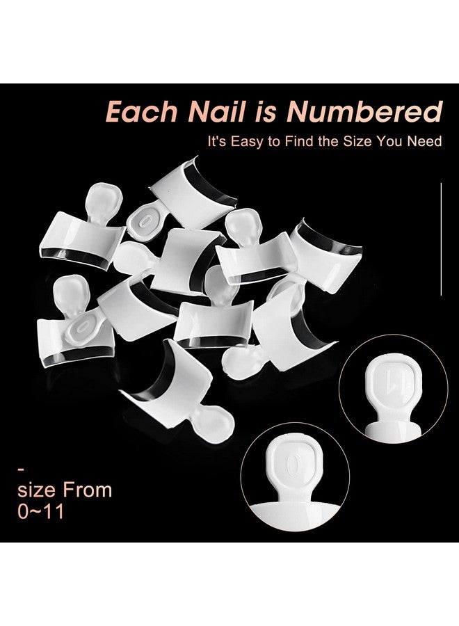 Short French Nail Tips 120Pcs Acrylic Short Nail Tips White French Fake Nail Tips Art Tips 12 Sizes Half Cover False Nails Short Wrap Edge Armor Nails With Case For Nail Extensions Diy