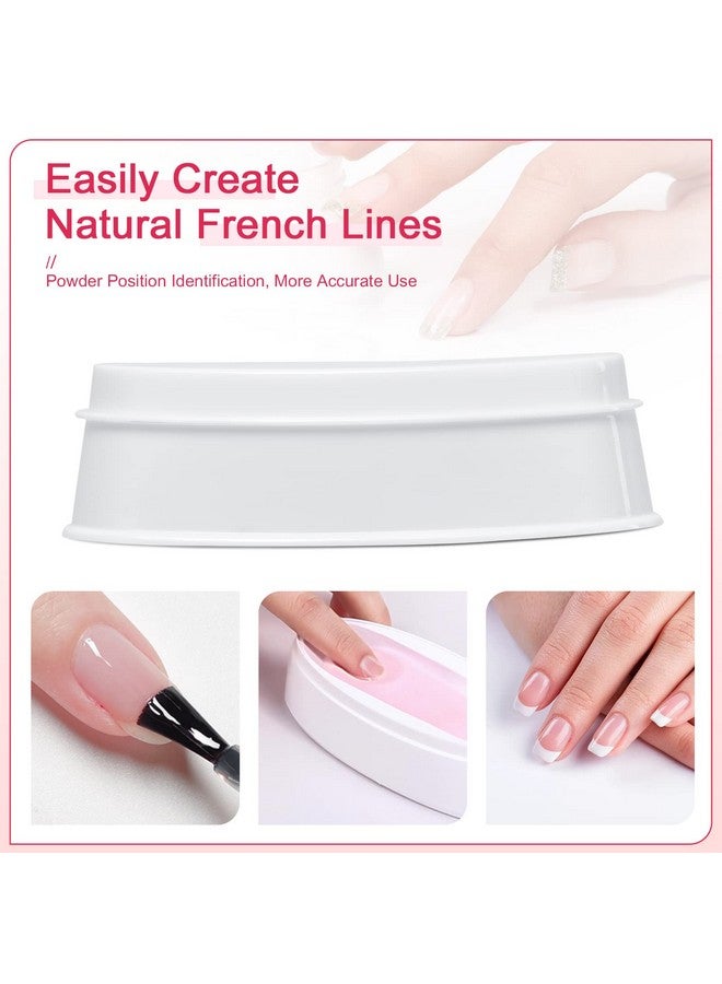 Nail Dip Container Dipping Powder Tray French Nail Smile Line Molding Manicure Mould Fashion Nail Tool