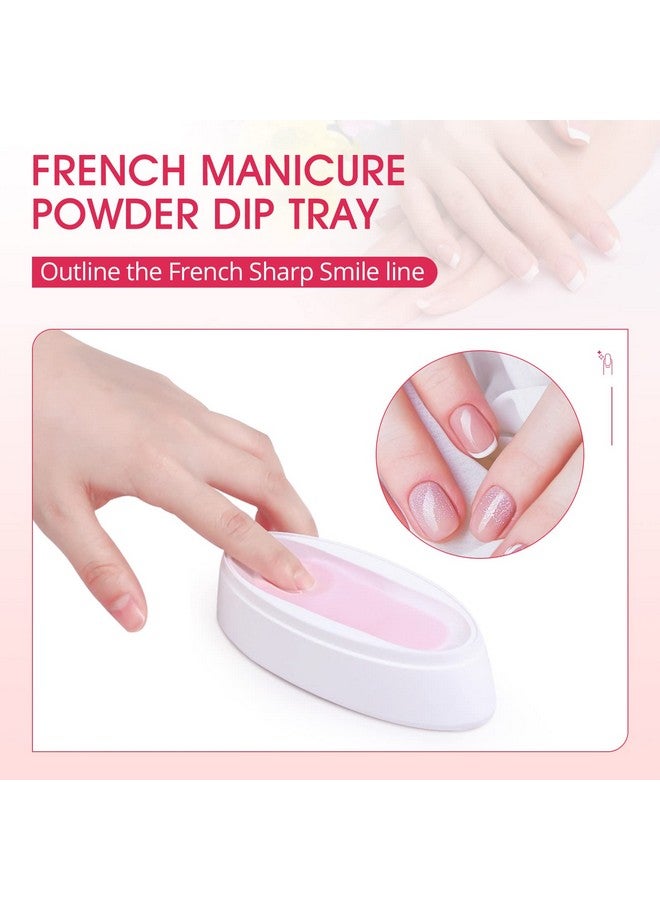 Nail Dip Container Dipping Powder Tray French Nail Smile Line Molding Manicure Mould Fashion Nail Tool