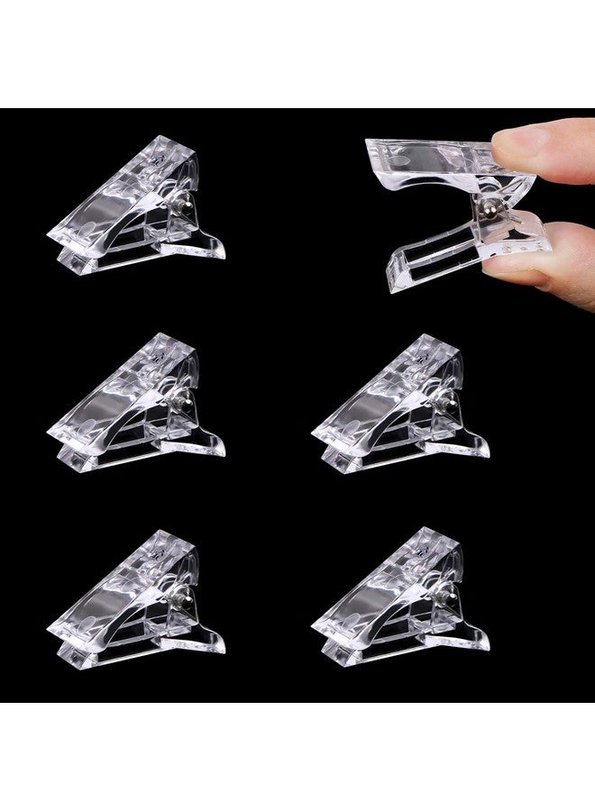 5 Pcs Poly Gel Quick Building Nail Tips Clip Plastic Transparent Finger Extension Uv Led Builder Finger Extension Clip Nail Tips Clips For Quick Building Diy Manicure Nail Art Tool