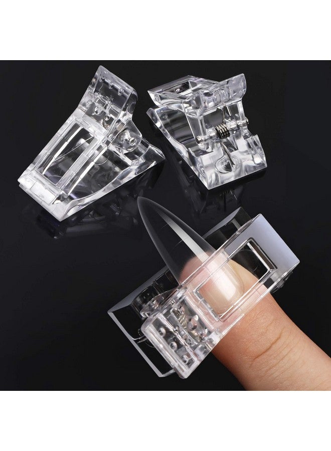 5 Pcs Poly Gel Quick Building Nail Tips Clip Plastic Transparent Finger Extension Uv Led Builder Finger Extension Clip Nail Tips Clips For Quick Building Diy Manicure Nail Art Tool