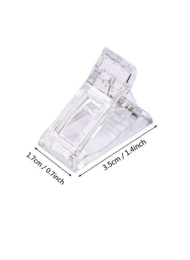 5 Pcs Poly Gel Quick Building Nail Tips Clip Plastic Transparent Finger Extension Uv Led Builder Finger Extension Clip Nail Tips Clips For Quick Building Diy Manicure Nail Art Tool