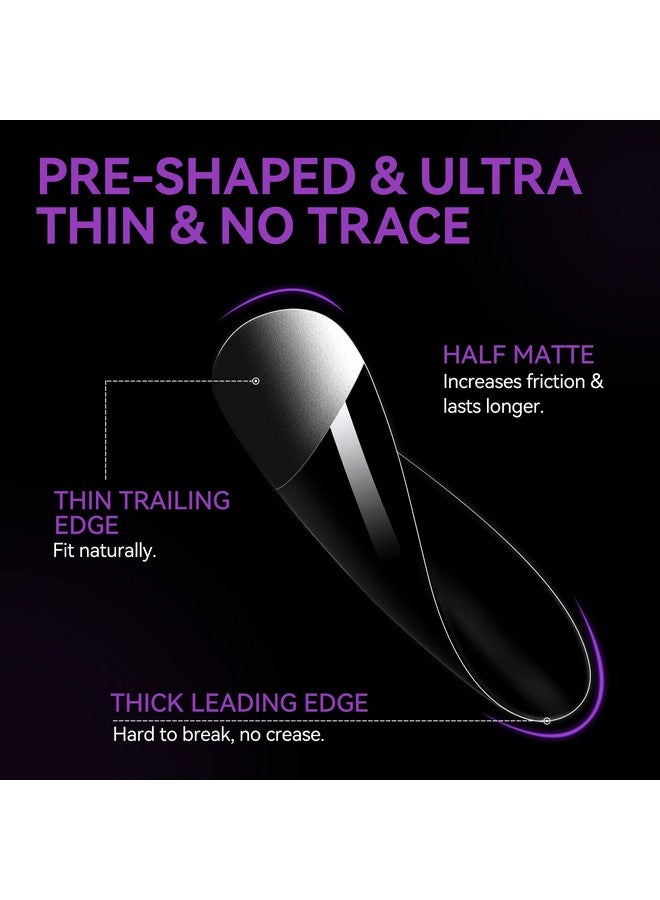 Nail Tips Gel X Nail Tips Extra Short Coffin Nail Tip Full Cover 120Pcs 12 Sizes Extra Short Coffin