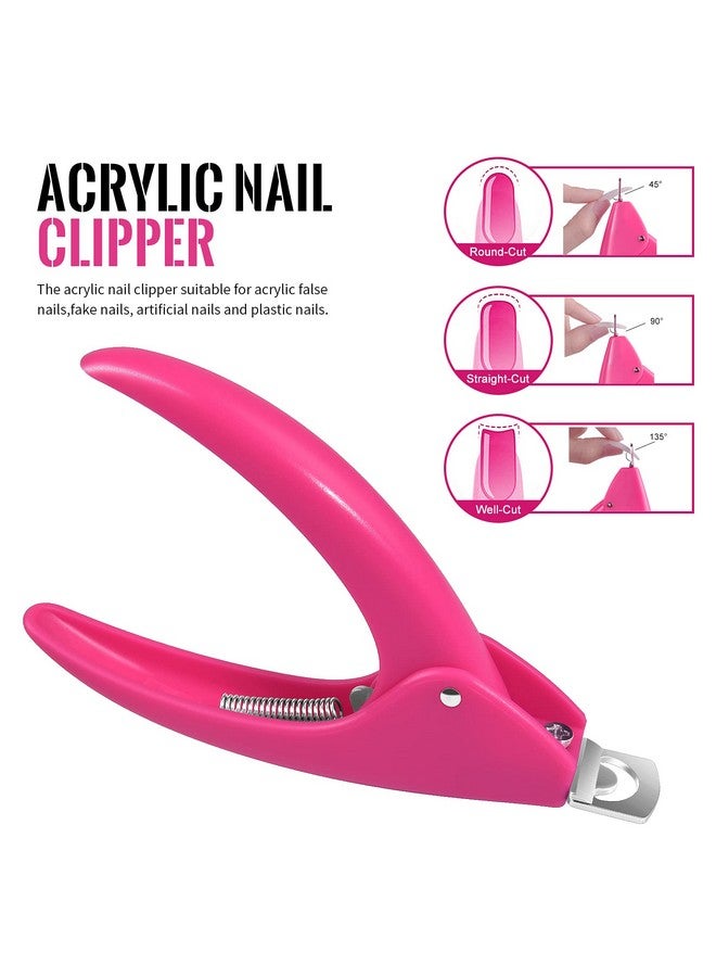 Clear False Coffin Nail Tips Morgles Full Cover Nail Tips Set With 500Pcs Clear Press On Nails Fake Nail Tips With Nail Glue Clipper Files Cuticle Pusher And Fork For Gel Nail Art Diy