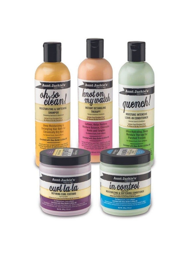 Curls & Coils Bundle All 5 Products In Collection Hydrate & Define Hair Combat Frizz & Dryness For All Hair Types And Textures Clear 12 Ounce