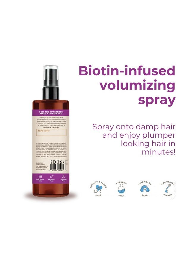 Lift Me Up Volumizing Hair Treatment Lightweight Volumizing Hair Spray With Biotin Natural Volume Spray For Hair Sulfate Free Silicone Free Color Safe And Vegan Hair Products 8 Ounces