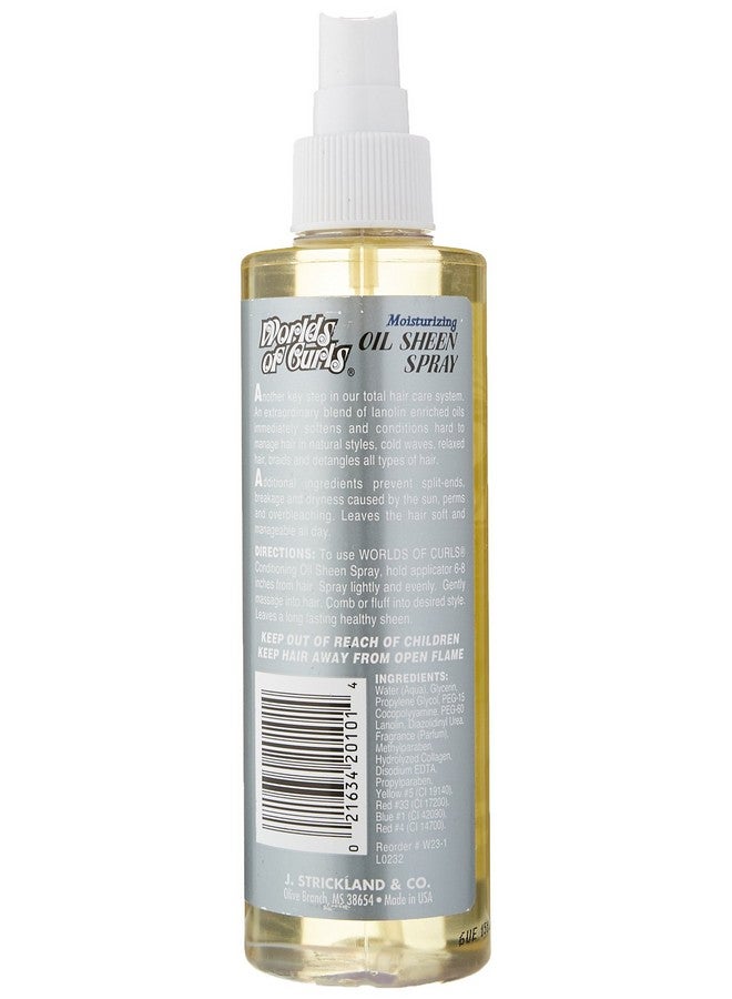 Comb Out Conditioner & Oil Sheen Spray Moisturizer Extra Dry Hair 8 Oz