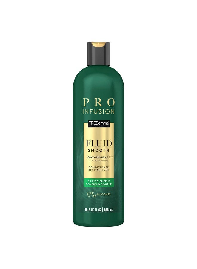 Crueltyfree Pro Infusion Fluid Smooth Conditioner For Silky & Supple Hair Infused With Natural Coconut Droplets + Plantbased Salon Protein + Niacinamide 16.5Oz