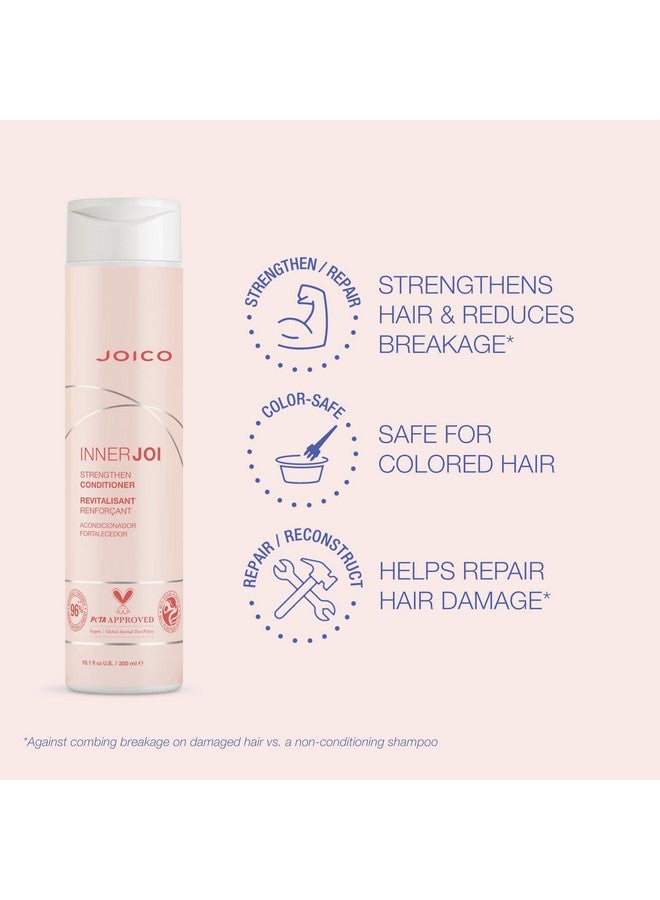 Innerjoi Strengthen Conditioner For Damaged Colortreated Hair Sulfate & Paraben Free Naturallyderived Vegan Formula 10.1 Fl Oz