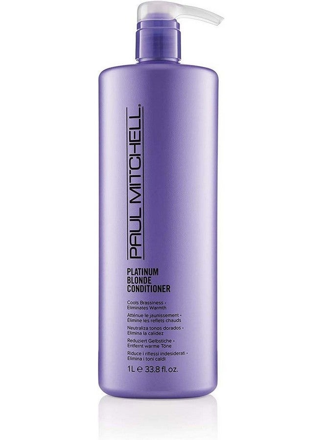 Platinum Blonde Purple Conditioner Cools Brassiness + Eliminates Warmth For Colortreated Hair + Naturally Light Hair Colors 33.8 Fl. Oz