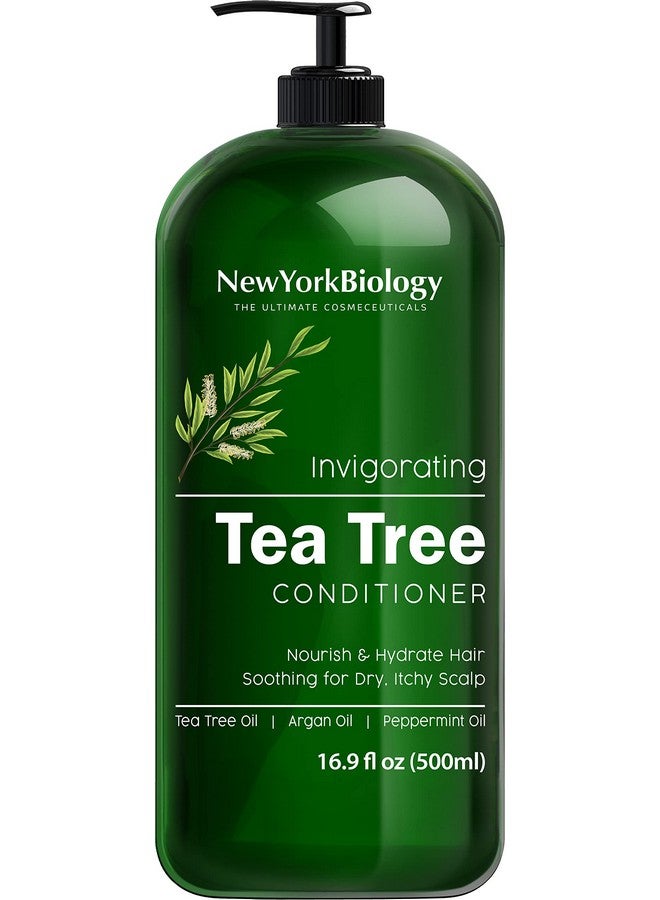 New York Biology Tea Tree Conditioner Deep Cleanser Relief For Dandruff And Dry Itchy Scalp Therapeutic Grade Helps Promote Hair Growth 16.9 Fl Oz