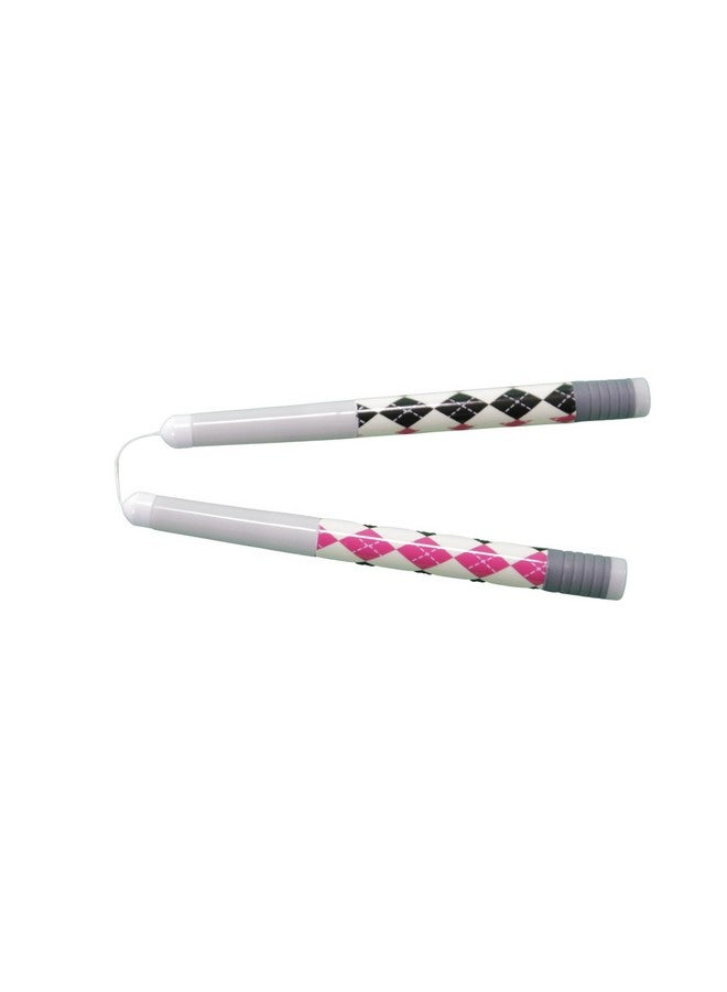 Faster Easier Flossing! Limited Edition Reusable Designer Handles Pink Argyle Candy