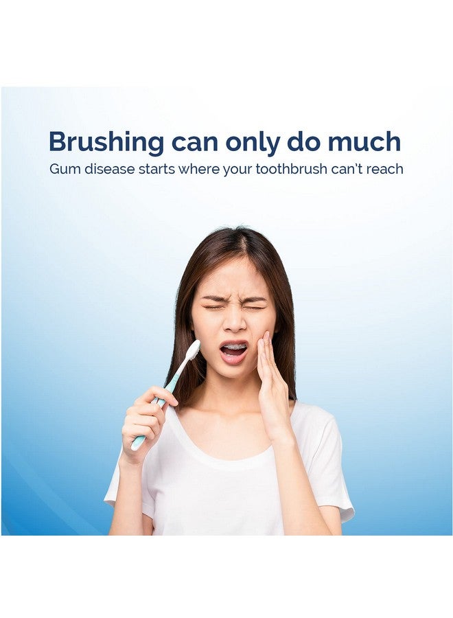 3In1 Dental Floss For Optimal Teeth Flossing 2 Packs Precut Ortho Floss Threaders For Braces Tight Spaces Bridges Implants With Builtin Soft Proxy Brush And Stiff Threader Flosser