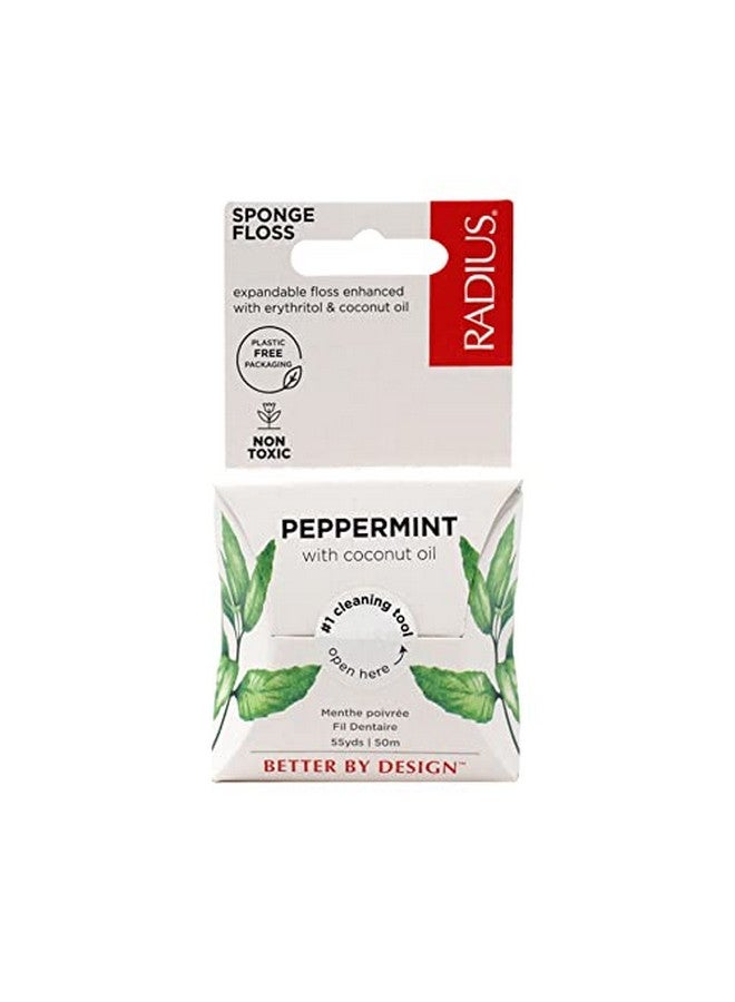 Peppermint Dental Floss 55 Yards Vegan And Nontoxic Oral Care Boost Total Tooth & Gum Protection Clear Pack Of 6