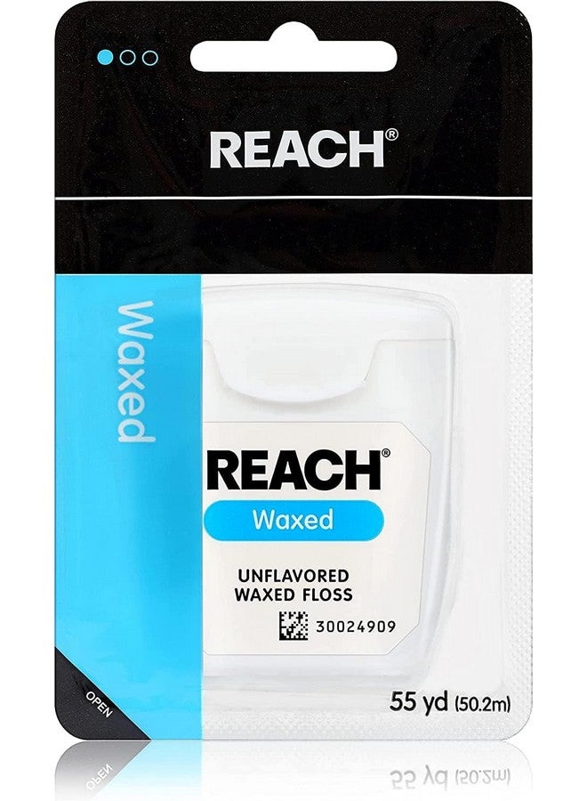 Unflavored Waxed Dental Floss For Oral Care & Removal Of Plaque & Food From Teeth & Gum Line Accepted By The American Dental Association (Ada) Unflavored 55 Yds (Pack Of 3)