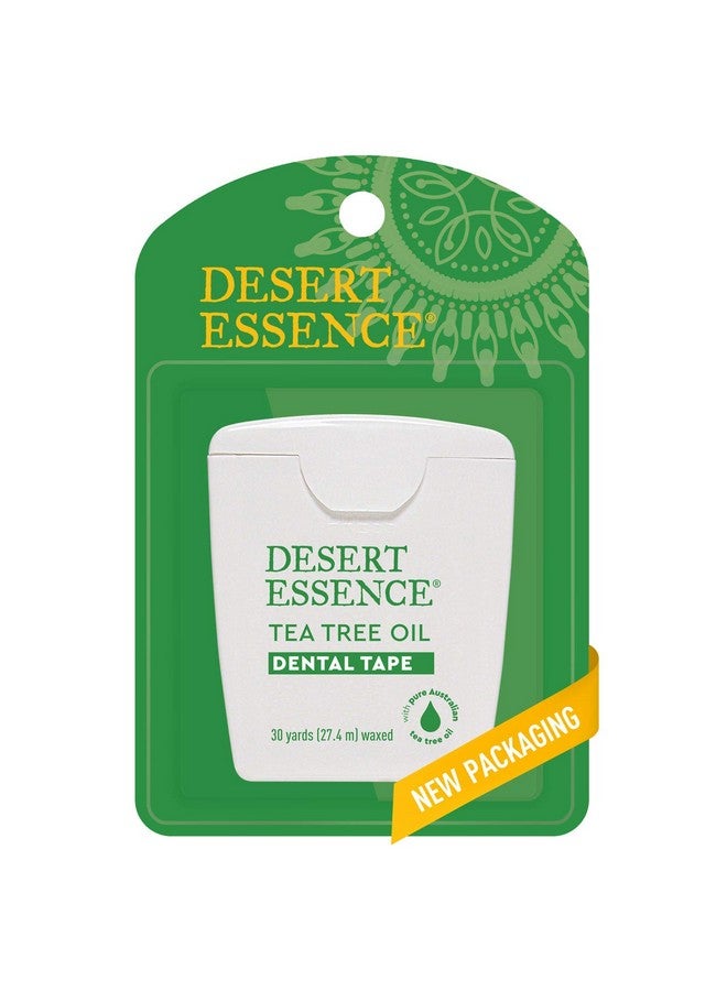 Tea Tree Oil Dental Tape 30 Yards Pack Of 6 Naturally Waxed W/Beeswax Thick Flossing No Shred Tape On The Go Removes Food Debris Buildup Crueltyfree Antiseptic