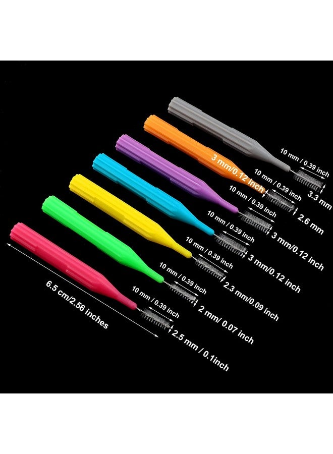 50 Pieces Braces Brush For Cleaner Interdental Brush Toothpick Dental Flossing Head Oral Hygiene Flosser Tooth Cleaning Tool (Assorted Color)