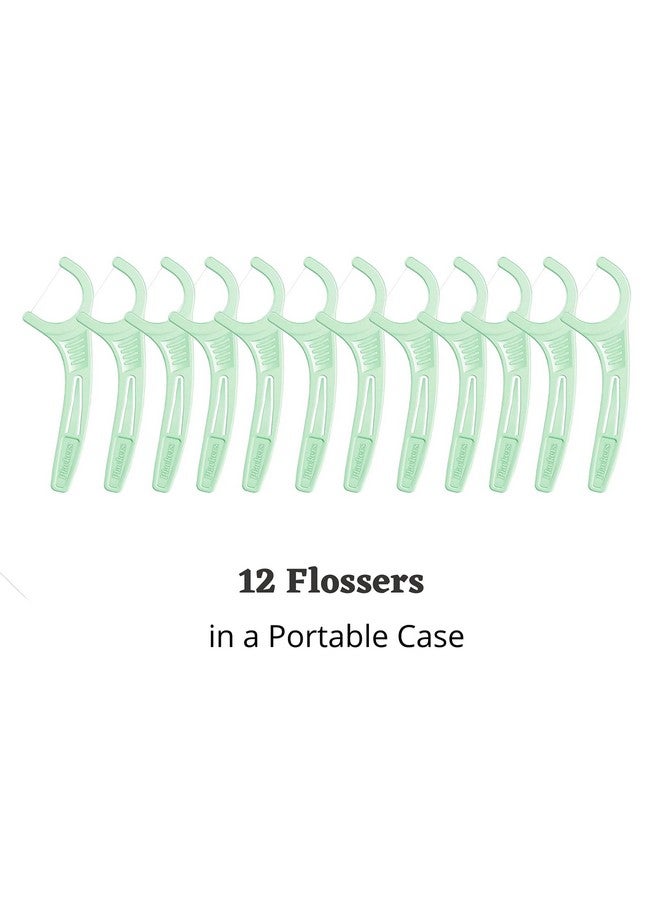 Micro 12 Count Flosser With Travel Case Mint 4Pack