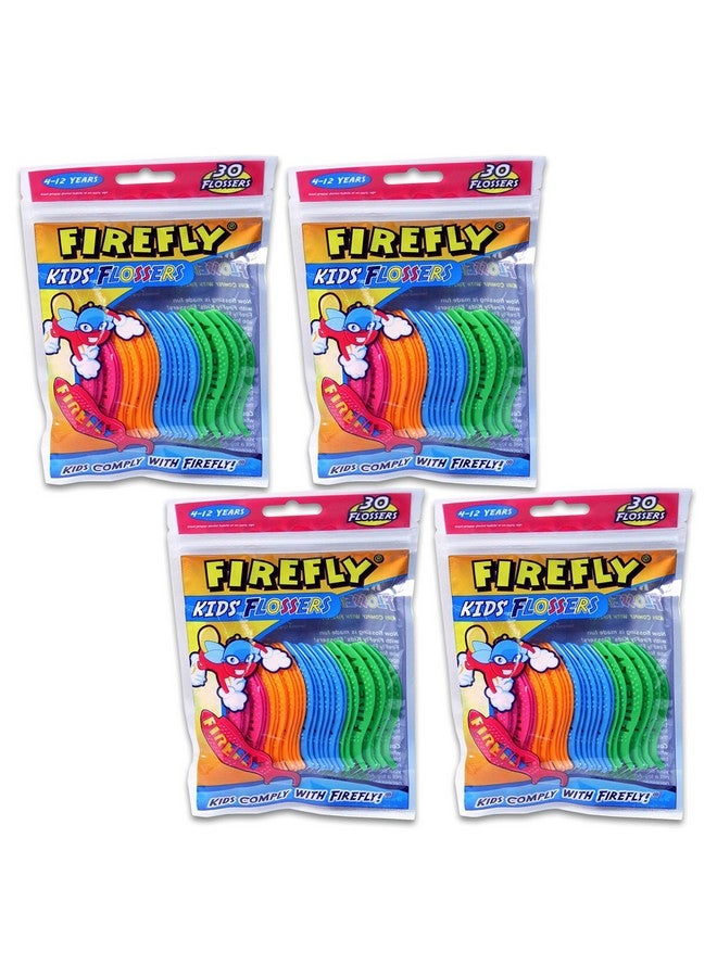 Kids Flossers 30 Flossers X 4 Packs (Dr. Fresh Oral Care)