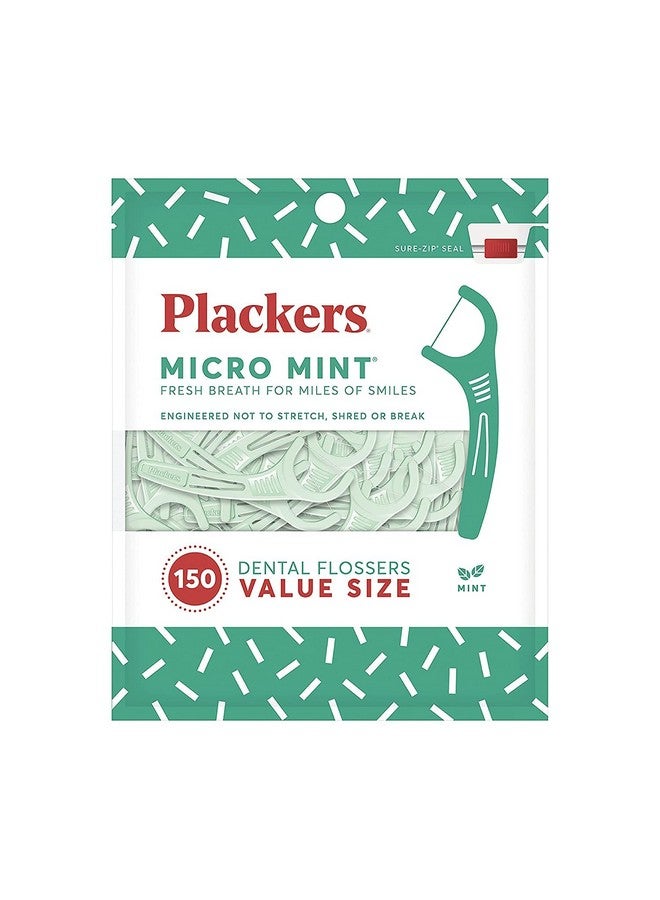 Micro Mint Dental Floss Picks 150 Count 2 Pack