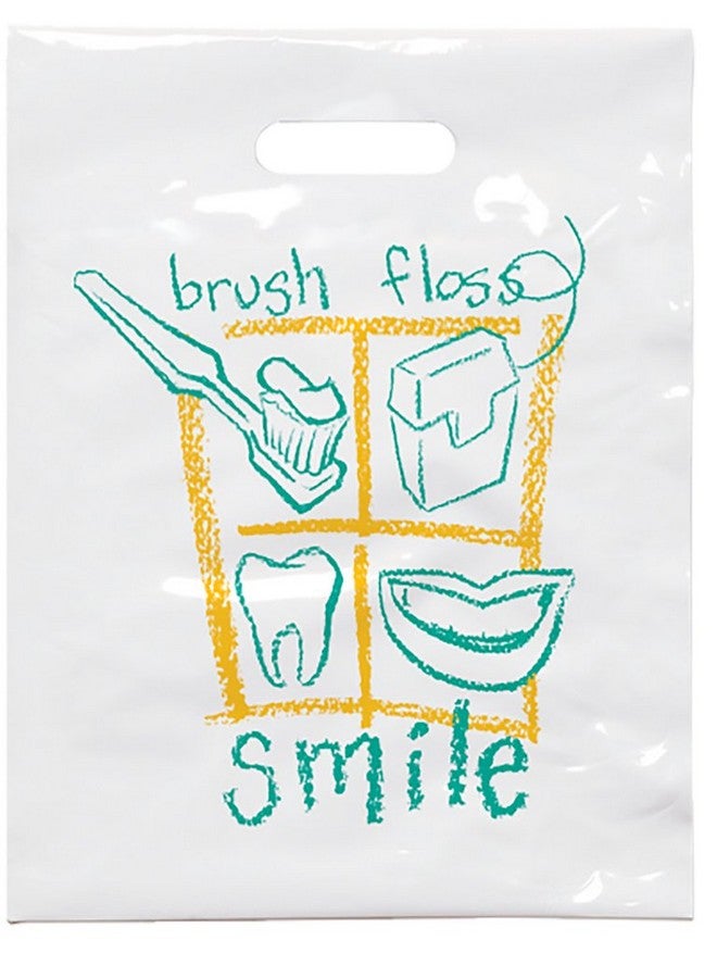 Brush Floss Smile Dental Giveaway Bags 73/4 X 9 100 Pack