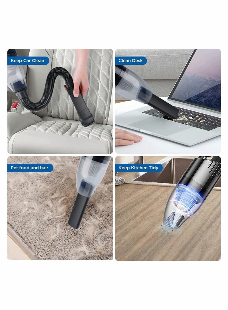 Car Vacuum Cordless Handheld Vacuum for Quick Dust Buster Cordless Rechargeable for Car Home and Office