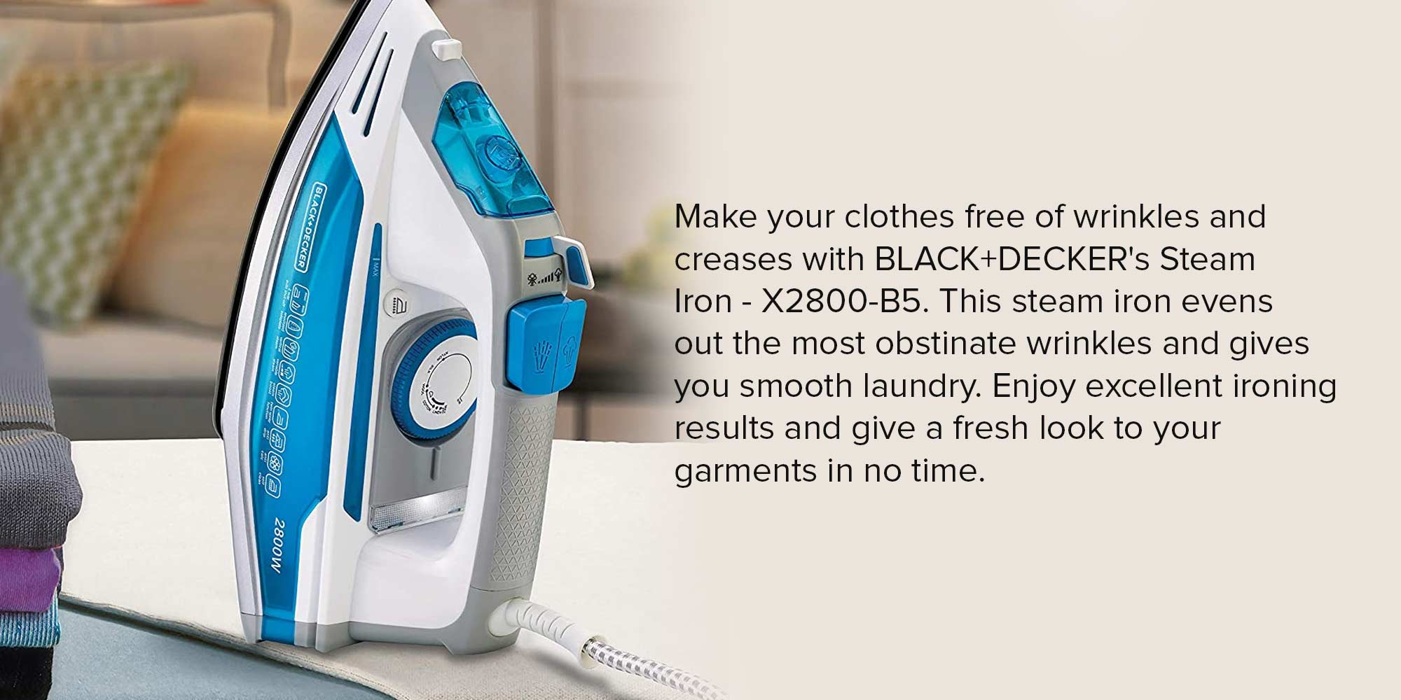 Steam Iron 2800 Watt 2800.0 W X2800-B5 White/Blue