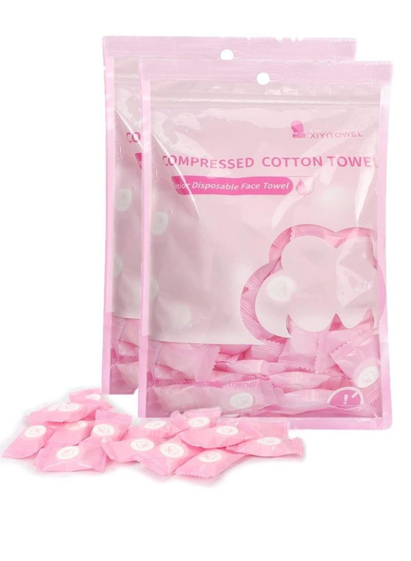 200-Piece Compressed Disposable Mini Tablets Cotton Portable Fack Towel