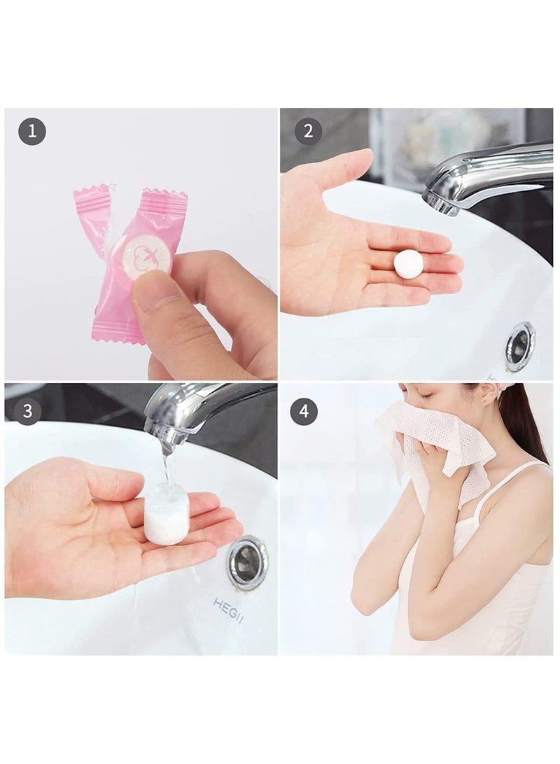 200-Piece Compressed Disposable Mini Tablets Cotton Portable Fack Towel