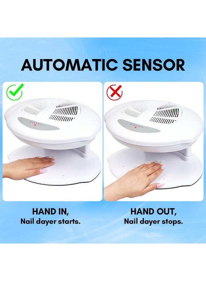 Nail Dryer 400W Air Nail Fan Dryer With Automatic Sensor Nail Polish Dryer For Regular Polish Nail Blow Dryer Warm And Cool Wind Nail Dryer Fan For Manicure Pedicure Salon Home Use