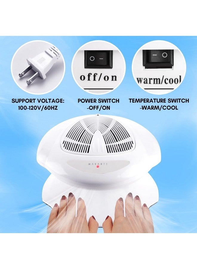 Nail Dryer 400W Air Nail Fan Dryer With Automatic Sensor Nail Polish Dryer For Regular Polish Nail Blow Dryer Warm And Cool Wind Nail Dryer Fan For Manicure Pedicure Salon Home Use