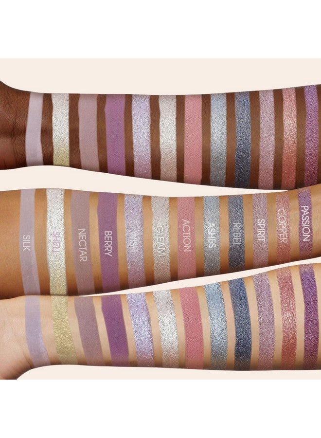 Nude Pink Eyeshadow Palette 12 Rose Highly Pigmented Shimmer & Matte Shades Travel Size Makeup Palette With Mirror