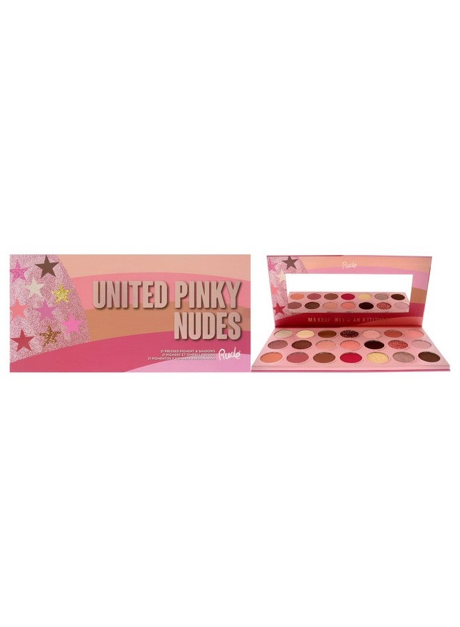 Cosmetics United Pinky Nudes 21 Pressed Pigment And Shadows Palette Eye Shadow Women 0.74 Oz