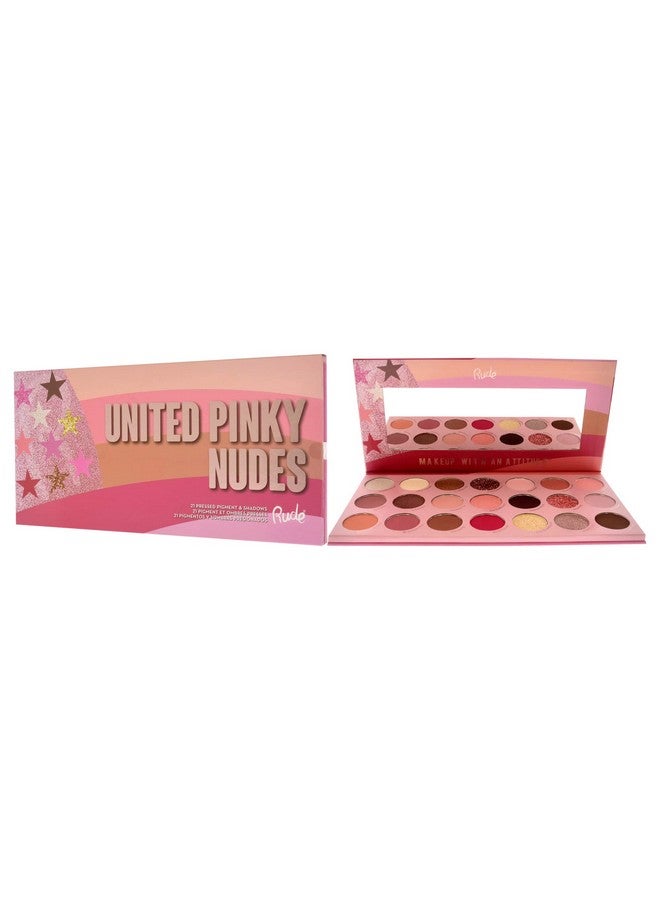 Cosmetics United Pinky Nudes 21 Pressed Pigment And Shadows Palette Eye Shadow Women 0.74 Oz