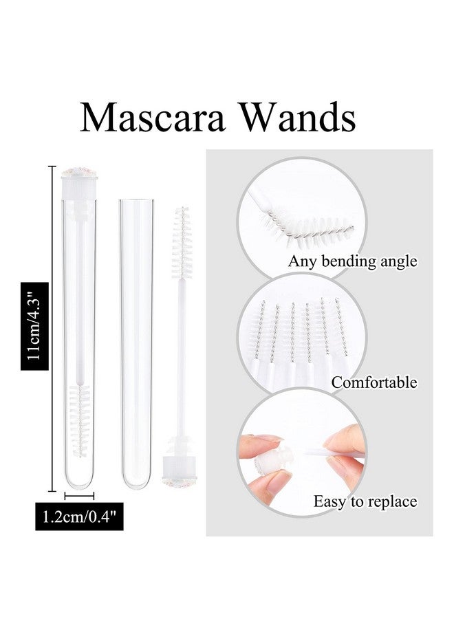 20Pcs Eyelash Brush Lash Wand Makeup Tool Eyelash Extension Supplies Cleaning Brush Diamond Mascara Star White