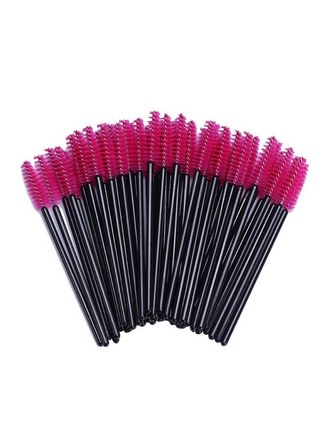 100 Pieces Disposable Spoolies Brush Eyelash Mascara Brushes Lash Wands Applicator Eyebrow Brush For Lash Extension Pink