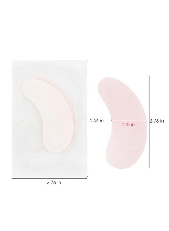 100 Pairs Hydrogel Under Eye Gel Patches Lint Free Eye Lash Pads Eyelash Extension Tool Mask Eyepads Transparent/Pink