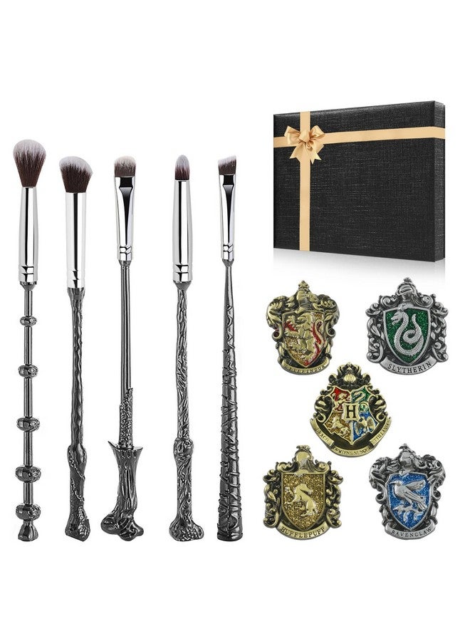 Wizard Wand Makeup Brushes Wechip Make Up Brush Set Gifts For Women Girls Brushes & 5 Wizardary School Houses Pins