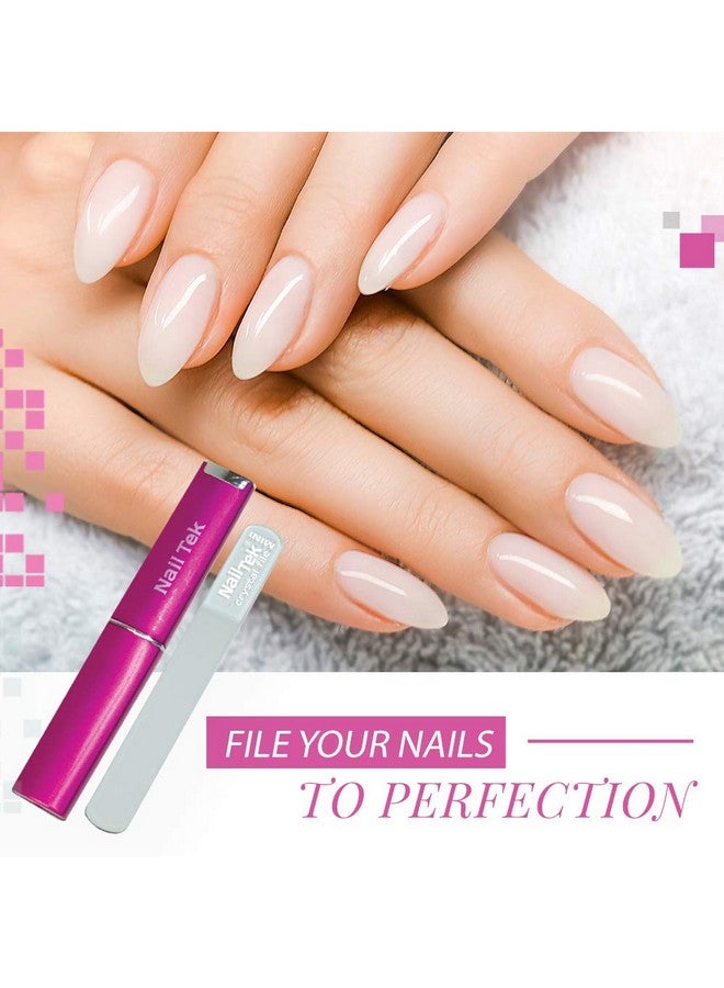 Crystal File Doublesided With Fuchsia Companion Case Mini File 3 Professional Fingernail File For Manicure Pedicure Keep Nails Trim And Smooth No More Nail Jagged Edges