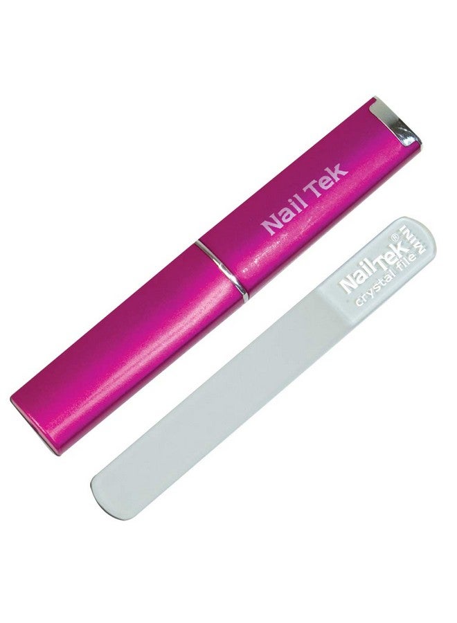 Crystal File Doublesided With Fuchsia Companion Case Mini File 3 Professional Fingernail File For Manicure Pedicure Keep Nails Trim And Smooth No More Nail Jagged Edges