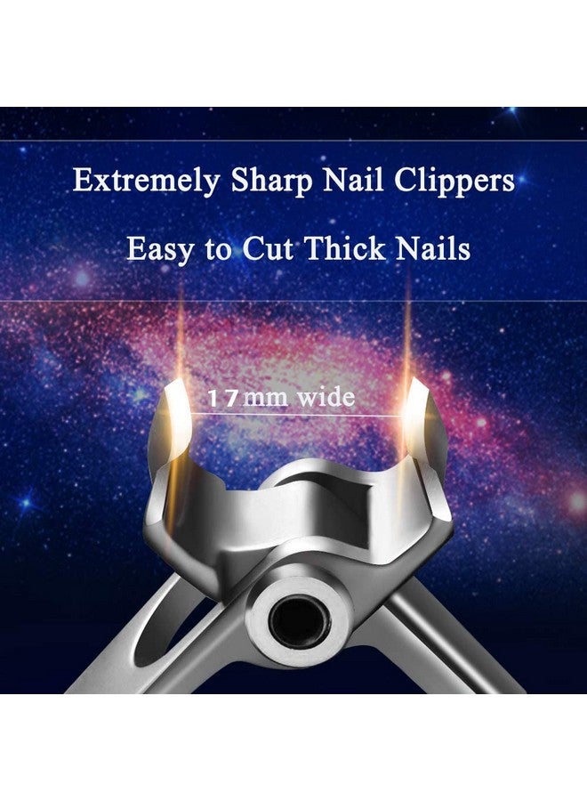 Nail Clippers For Thick Nails Pretty Diva Wide Jaw Opening Oversized Nail Clippers Stainless Steel Heavy Duty Extra Large Toenail Clippers For Seniors Elderly